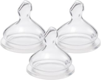 Bico Mamadeira Tetê Ortodôntico Silicone Universal Kit 3 Unidades