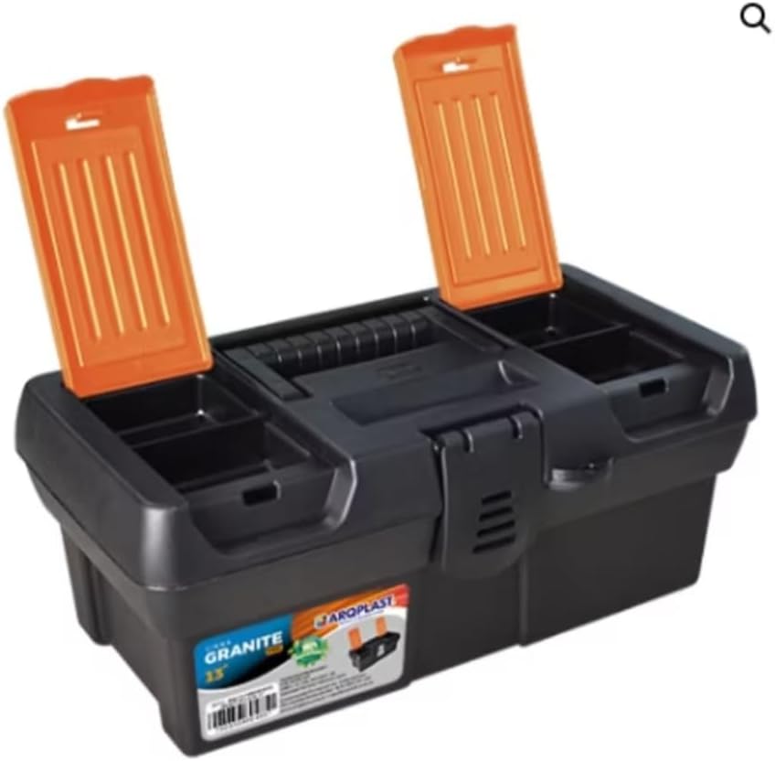 Caixa de Ferramentas Jaroplast Granite com Organizador 13 Pol 3 Caixa de Ferramentas Jaroplast Granite com Organizador 13 Pol - Imagem 3