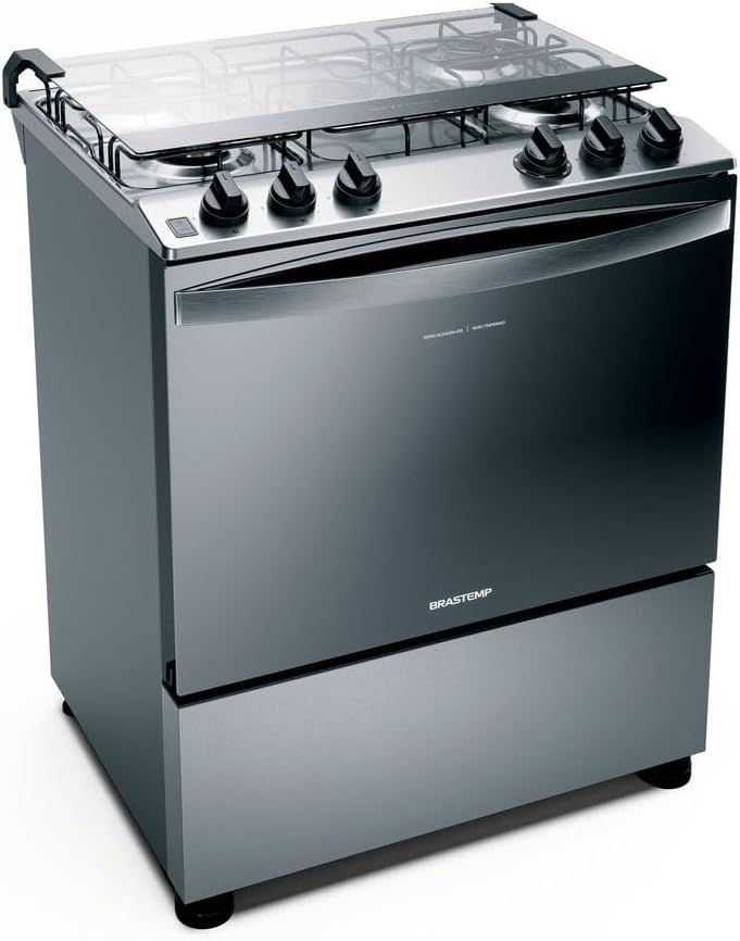 Fogão Brastemp 5 Bocas Inox com Acendimento Automático Bivolt 2 Fogão Brastemp 5 Bocas Inox com Acendimento Automático Bivolt - Imagem 2