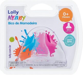 Bico de Mamadeira Lolly Tradicional Silicone Universal Transparente