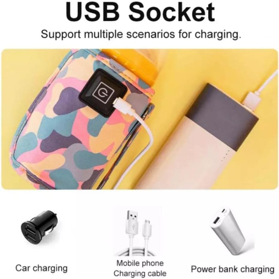 Aquecedor de Mamadeira Cheyin Portátil USB 3 Níveis Rosa 3 Aquecedor de Mamadeira Cheyin Portátil USB 3 Níveis Rosa - Imagem 3
