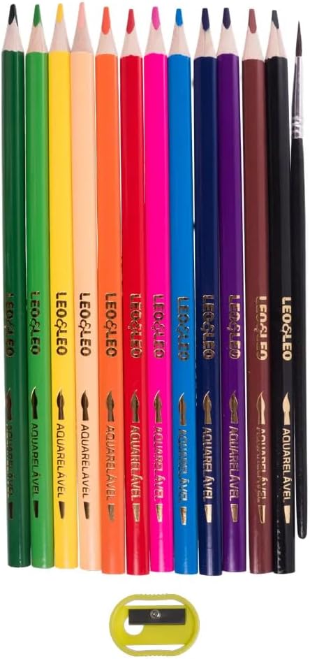 Lápis de Cor Leonora Aquarelável 12 Cores com Pincel Triangular 2 Lápis de Cor Leonora Aquarelável 12 Cores com Pincel Triangular - Imagem 2