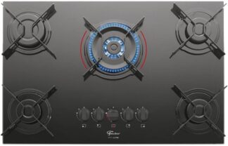 Cooktop 5 Bocas Fischer Fit Line Mesa Vidro Preto Bivolt