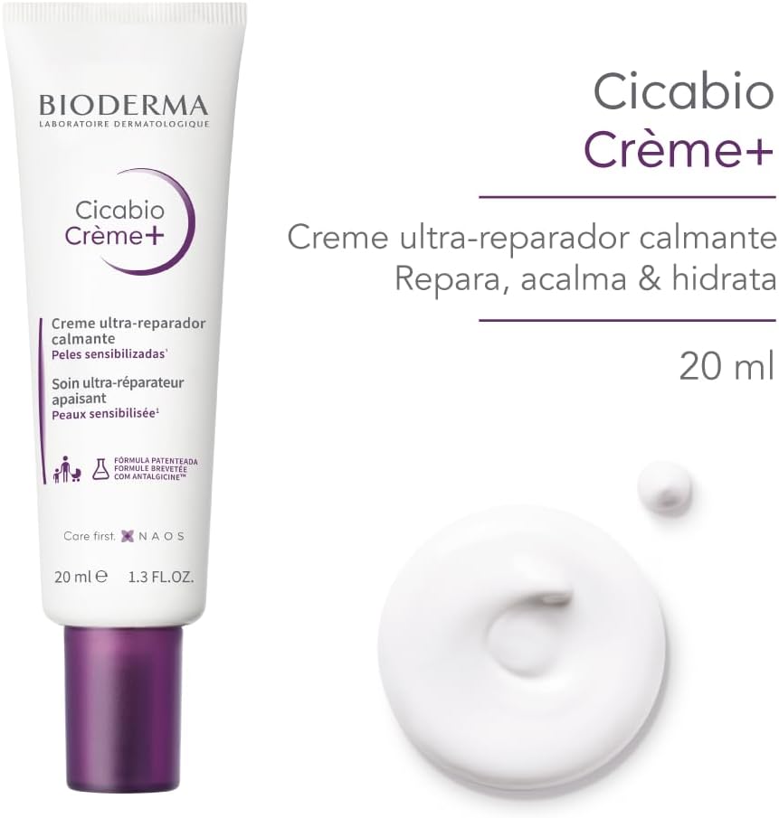 Creme Reparador Cicabio Crème+ Bioderma 20ml Calmante Facial 2 Creme Reparador Cicabio Crème+ Bioderma 20ml Calmante Facial - Imagem 2