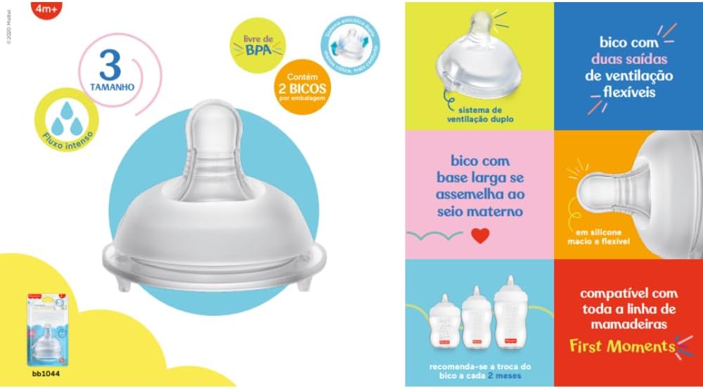 Bico de Reposição Fisher Price First Moments Tamanho 3 Rápido 2 Bico de Reposição Fisher Price First Moments Tamanho 3 Rápido - Imagem 2