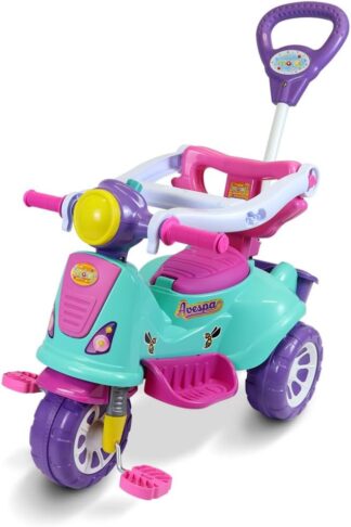 Triciclo Infantil Avespa Maral Rosa Passear e Pedalar