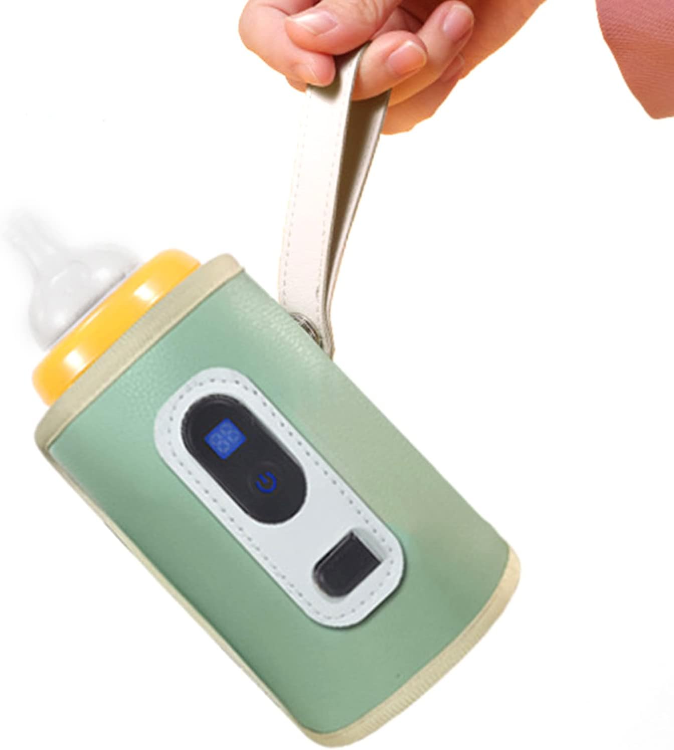 Aquecedor de Mamadeira ZJchao Portátil USB com Tela LCD Verde 4 Aquecedor de Mamadeira ZJchao Portátil USB com Tela LCD Verde - Imagem 4