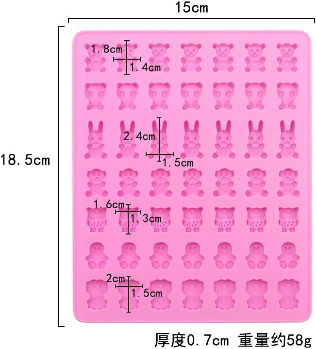 Molde de Silicone Mini Bichos para Doces com 49 Cavidades 2 Molde de Silicone Mini Bichos para Doces com 49 Cavidades - Imagem 2