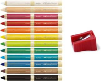 Lápis Giz de Cera Faber Castell 12 Cores Escolar Infantil