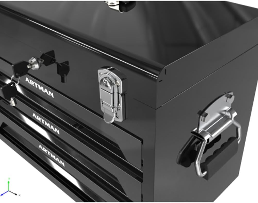 Caixa de Ferramentas SPOFLYINN Portátil de Aço com 3 Gavetas 3 Caixa de Ferramentas SPOFLYINN Portátil de Aço com 3 Gavetas - Imagem 3