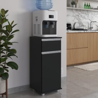 Armário para Bebedouro Pek Móveis Alaska com Gaveta e Porta Preto