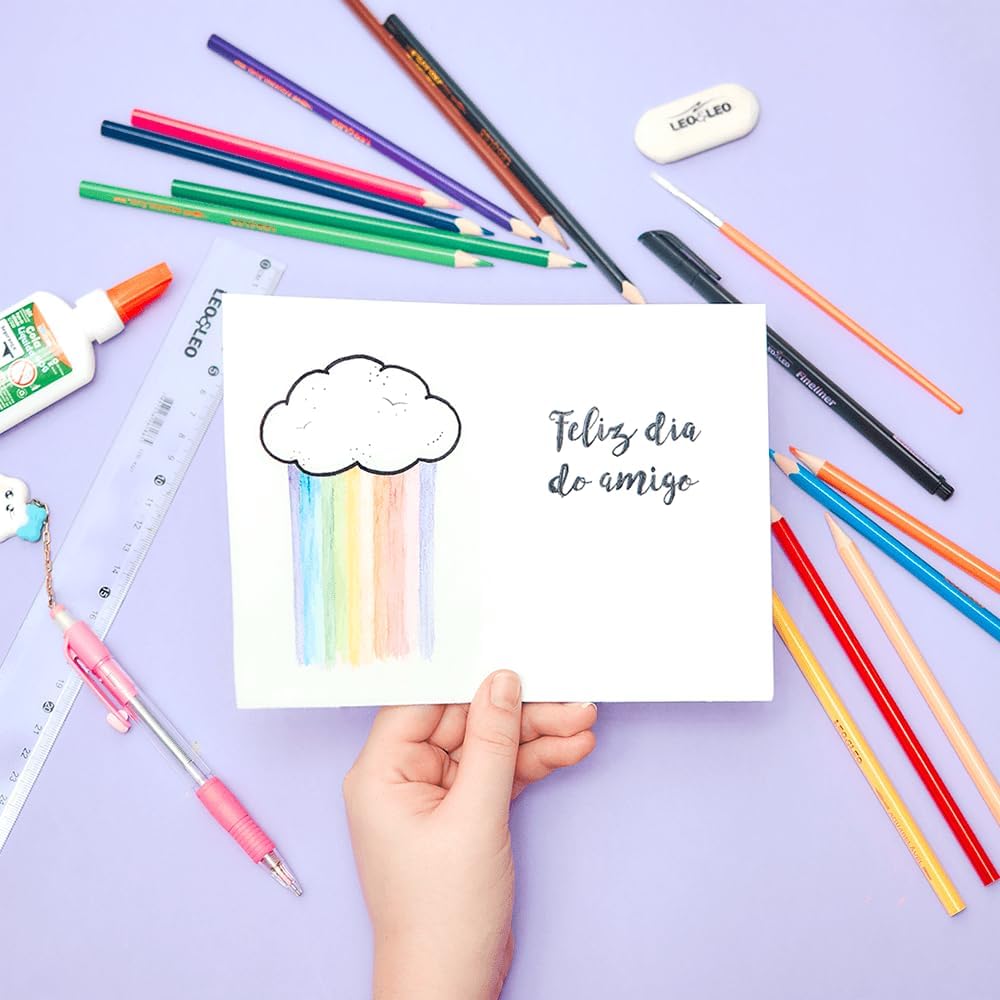 Lápis de Cor Leonora Aquarelável 12 Cores com Pincel Triangular 3 Lápis de Cor Leonora Aquarelável 12 Cores com Pincel Triangular - Imagem 3