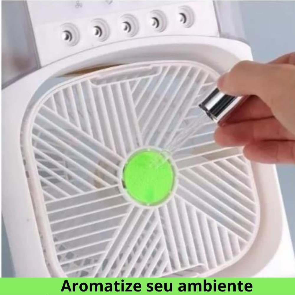 Mini Ventilador Portátil Umidificador Ar Condicionado 3 Velocidades 2 Mini Ventilador Portátil Umidificador Ar Condicionado 3 Velocidades - Imagem 2