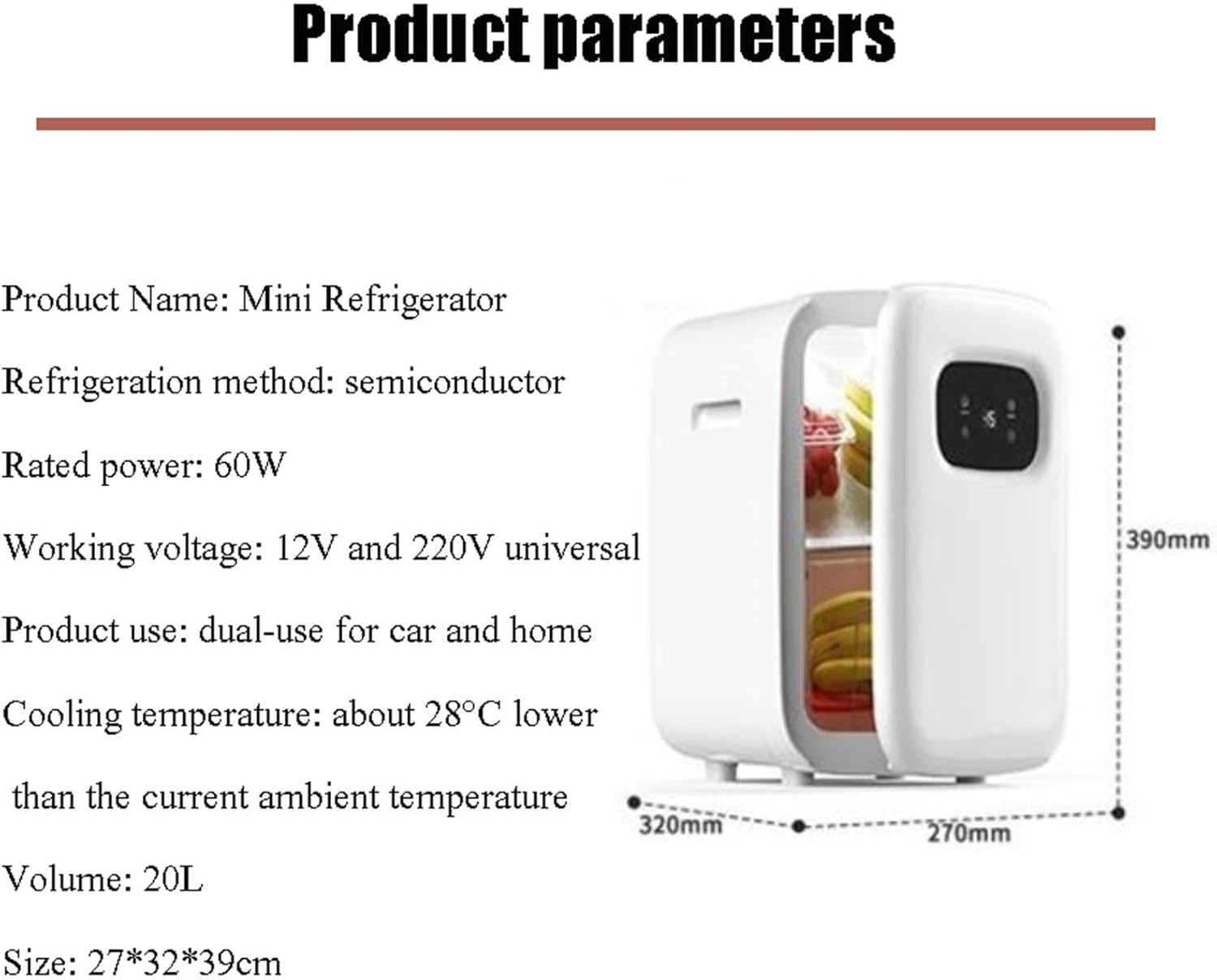 Mini Geladeira Portátil GAOQLX-RSDK 20L para Carro e Casa 7 Mini Geladeira Portátil GAOQLX-RSDK 20L para Carro e Casa - Imagem 7