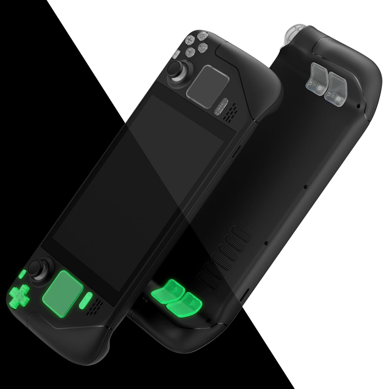 Botões eXtremeRate para Steam Deck Kit Completo Glow in Dark 1 Botões eXtremeRate para Steam Deck Kit Completo Glow in Dark