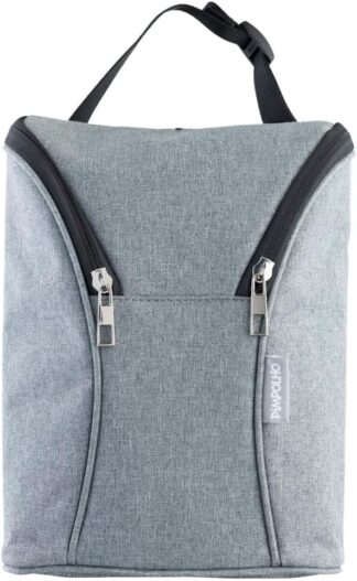 Bolsa Térmica Pimpolho para Mamadeiras Cinza em Poliéster