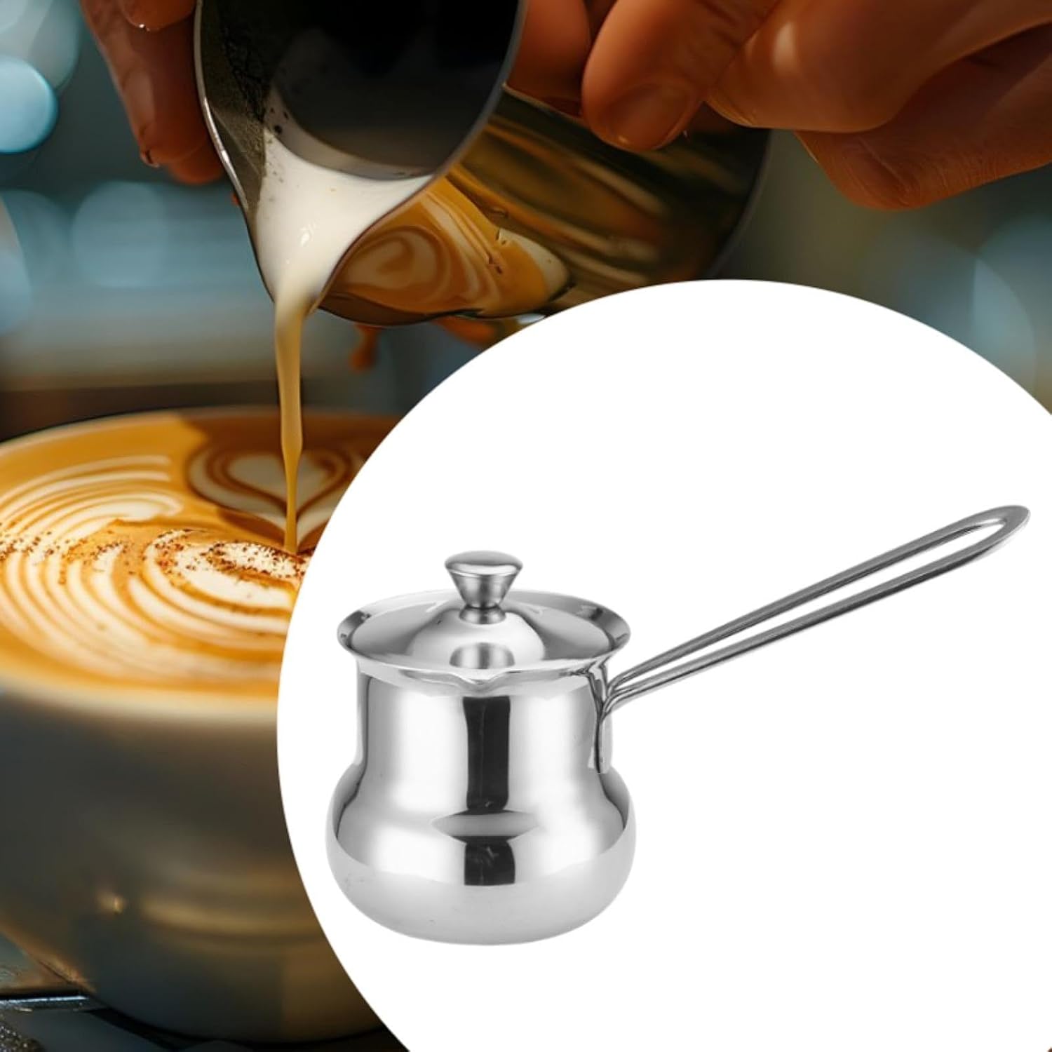 Cafeteira Turca KLKCMS Aço Inox 540ml para Café e Manteiga 7 Cafeteira Turca KLKCMS Aço Inox 540ml para Café e Manteiga - Imagem 7