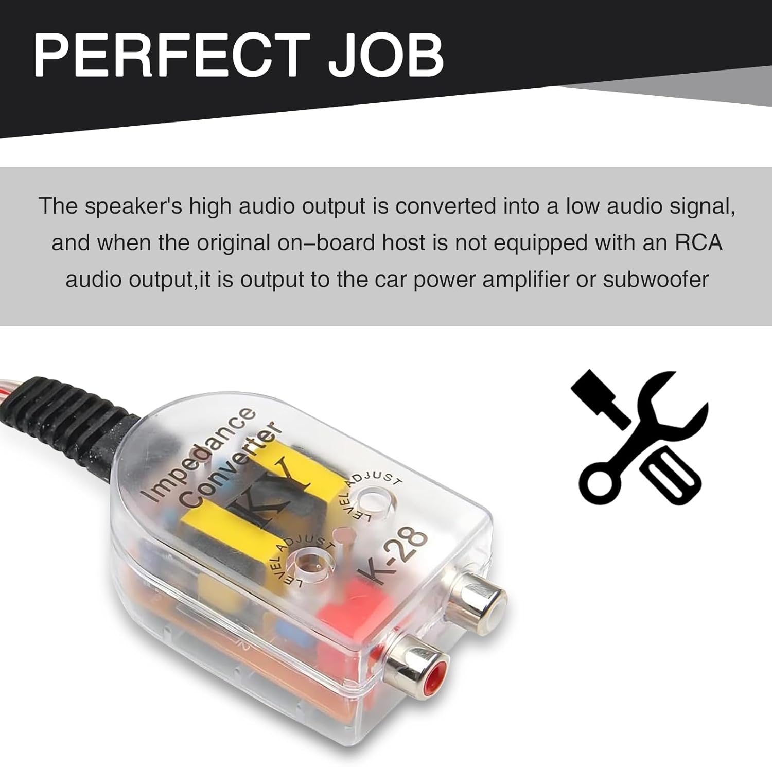 Conversor de Áudio Jewkot K-28 para Som Automotivo 2 Unidades 5 Conversor de Áudio Jewkot K-28 para Som Automotivo 2 Unidades - Imagem 5