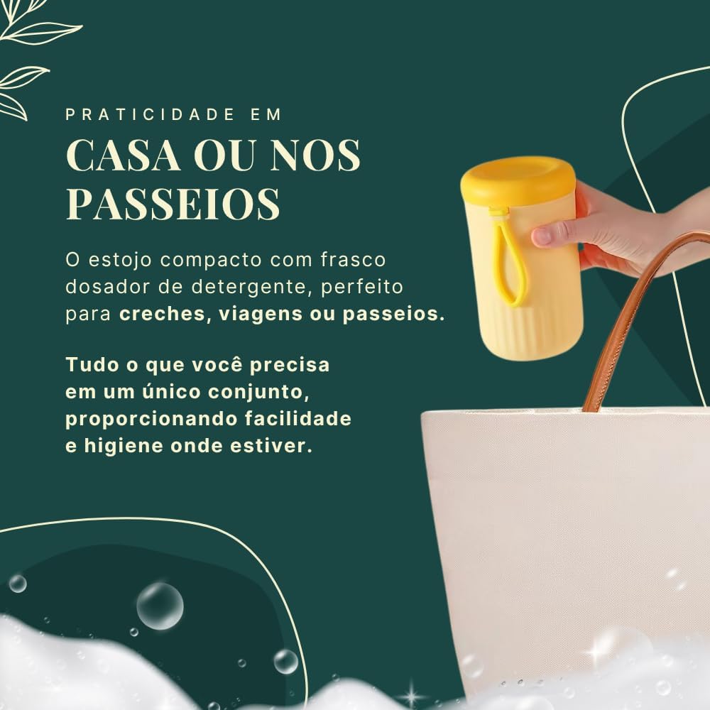 Kit de Higiene para Mamadeiras 6 Peças com Escovas e Estojo Rosa 4 Kit de Higiene para Mamadeiras 6 Peças com Escovas e Estojo Rosa - Imagem 4