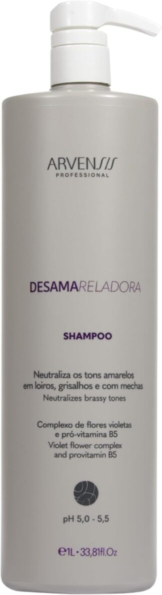 Shampoo Desamarelador Arvensis 1L para Cabelos Loiros e Grisalhos