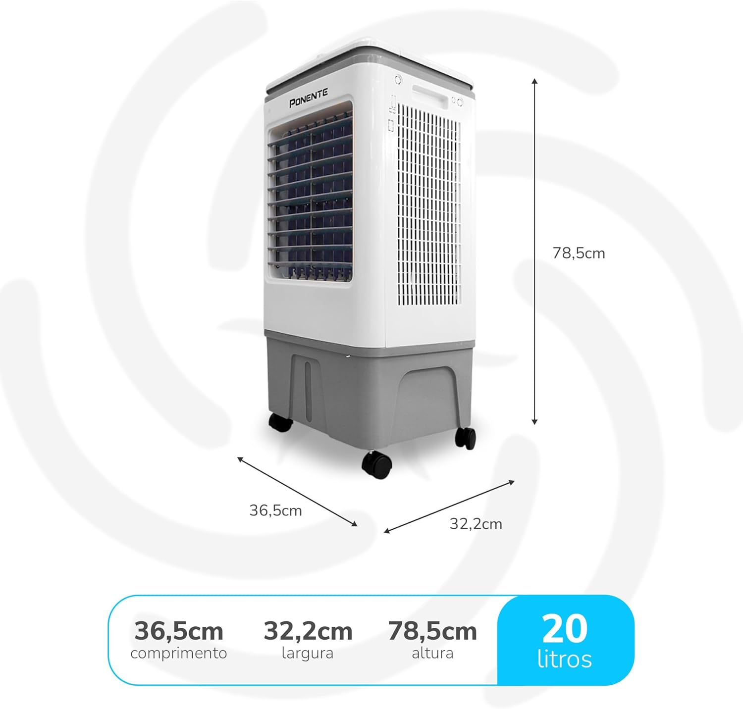 Climatizador Evaporativo Ponente CLIP20 20 Litros 127v Portátil 4 Climatizador Evaporativo Ponente CLIP20 20 Litros 127v Portátil - Imagem 4