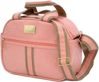 Frasqueira Térmica Baby Nut Xadrez Rose para Passeio do Bebê