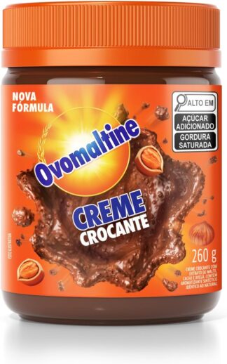 Creme Crocante Ovomaltine com Avelã e Cacau Pote 260g