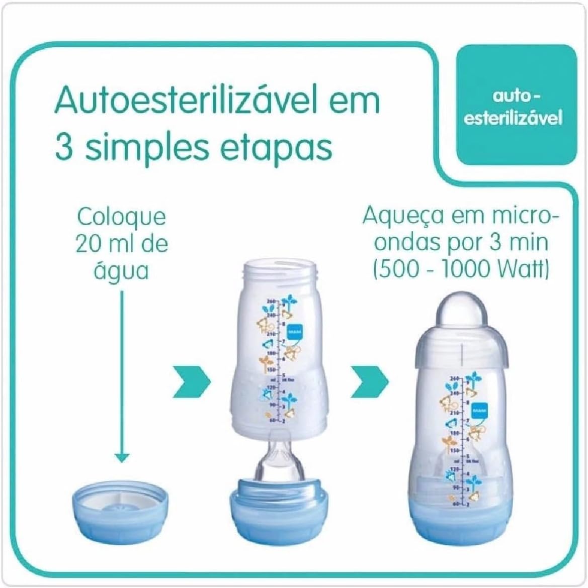 Mamadeira MAM Easy Start 130ml Anticólica Neutra 0+ Meses 7 Mamadeira MAM Easy Start 130ml Anticólica Neutra 0+ Meses - Imagem 7