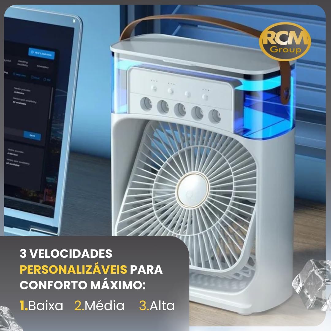 Climatizador RCM Group ACF Portátil Umidificador e Ventilador 2 Climatizador RCM Group ACF Portátil Umidificador e Ventilador - Imagem 2