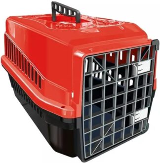 Caixa de Transporte N5 para Cães e Gatos Vermelha 15kg