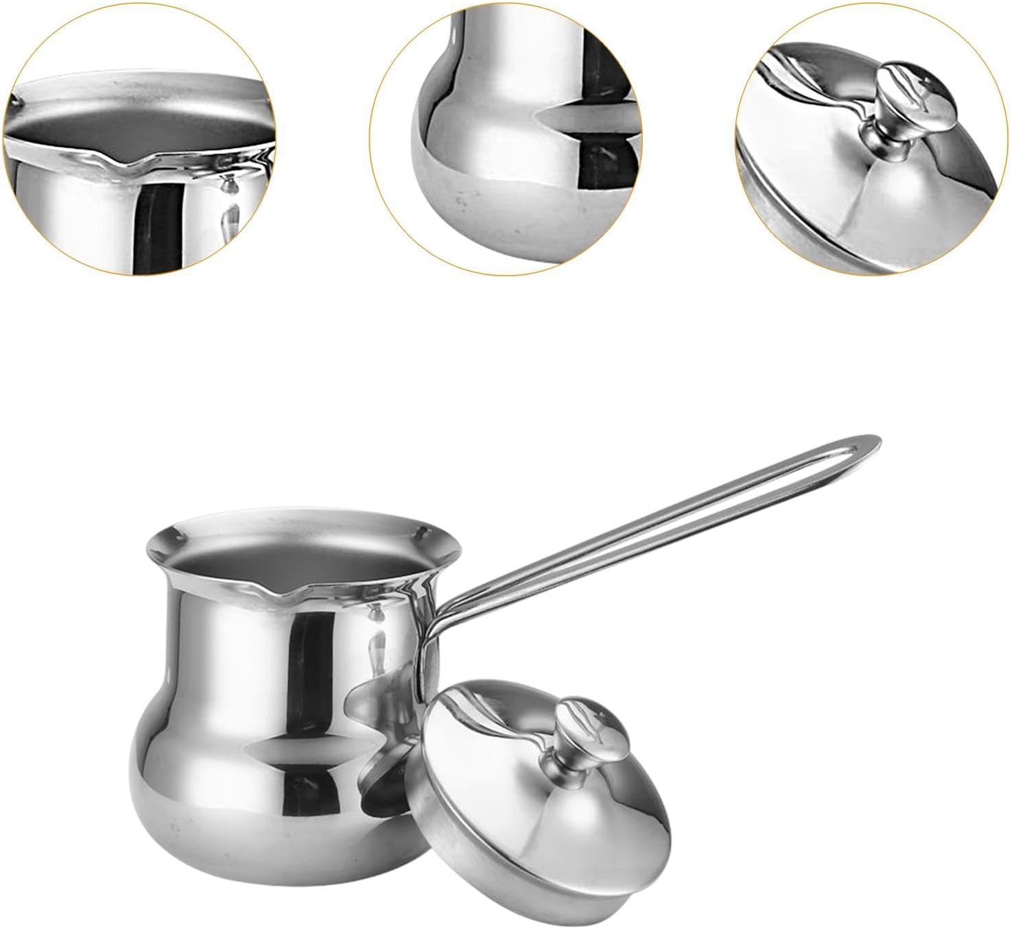 Cafeteira Turca KLKCMS Aço Inox 540ml para Café e Manteiga 4 Cafeteira Turca KLKCMS Aço Inox 540ml para Café e Manteiga - Imagem 4