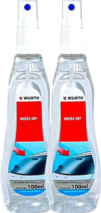 Repelente de Água Water Off Wurth 100ml Cristalizador Vidros