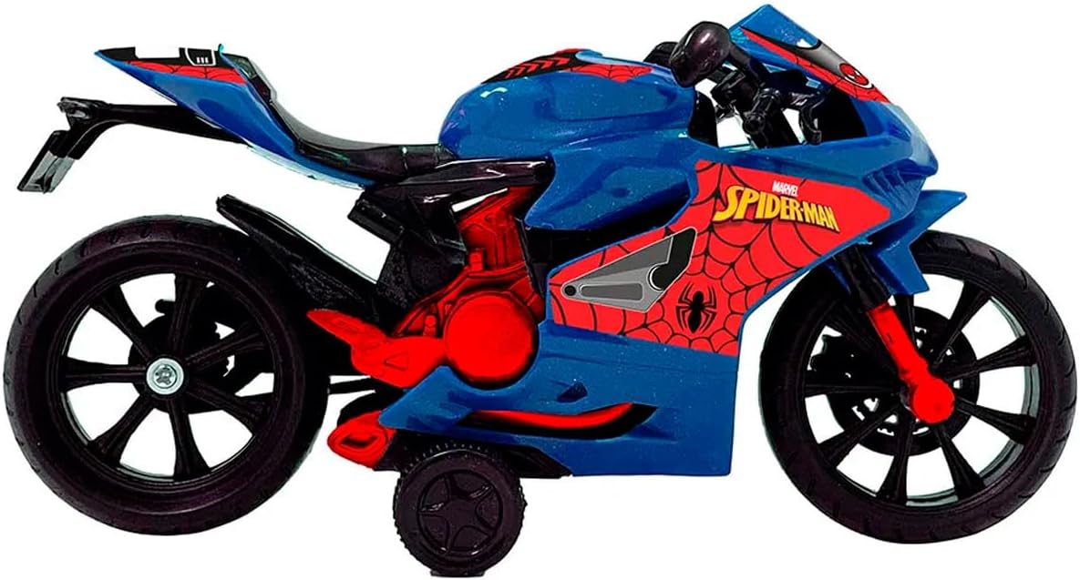 Moto de Fricção Candide Webcycle Spider-Man Brinquedo Infantil 1 Moto de Fricção Candide Webcycle Spider-Man Brinquedo Infantil