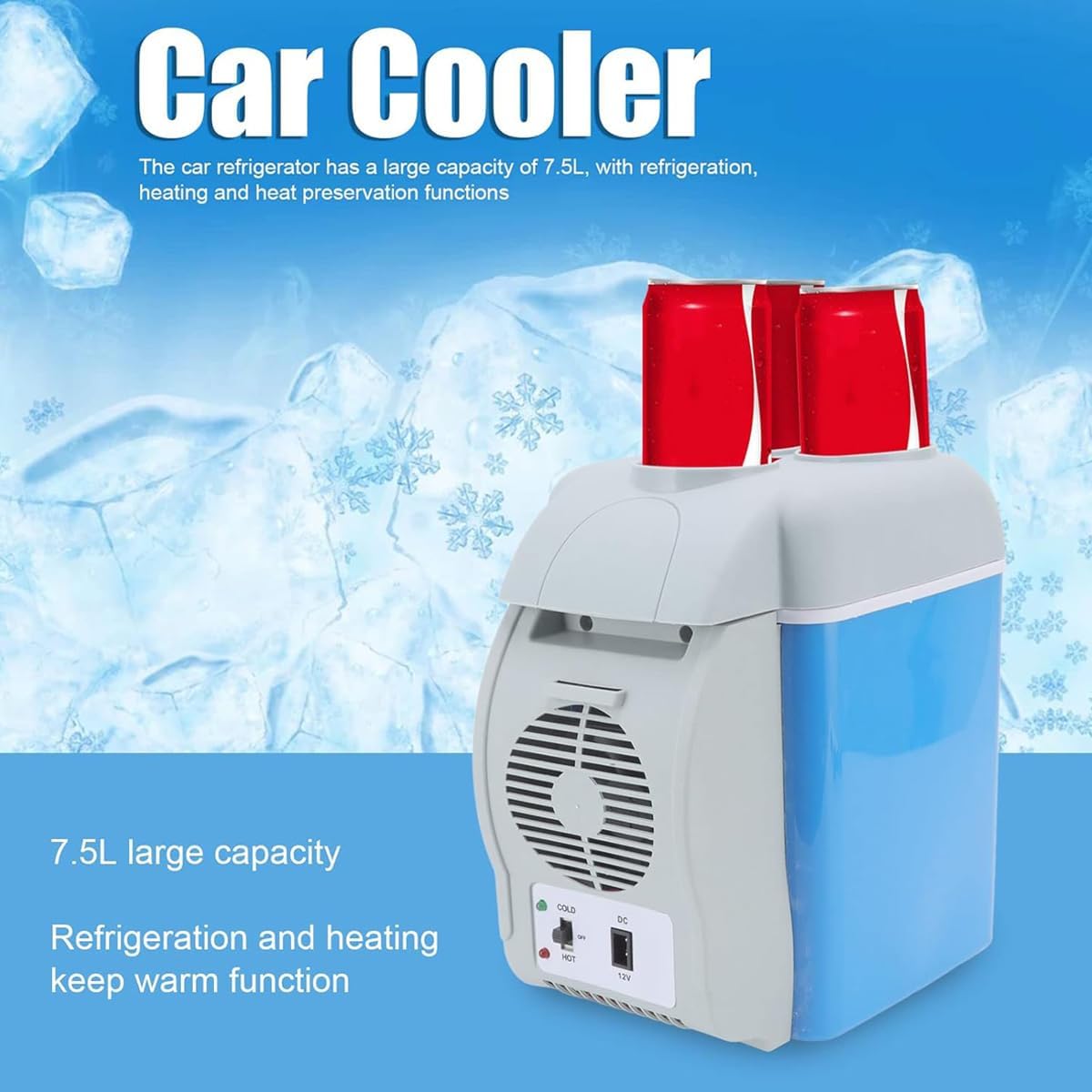 Mini Geladeira CNAOHGHN 7,5L Portátil para Carro 12V 24V Bivolt 5 Mini Geladeira CNAOHGHN 7,5L Portátil para Carro 12V 24V Bivolt - Imagem 5