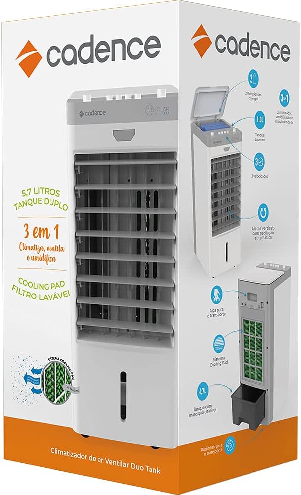 Climatizador de Ar Cadence Ventilar Duo Tank 5,7L Branco 110V 5 Climatizador de Ar Cadence Ventilar Duo Tank 5,7L Branco 110V - Imagem 5