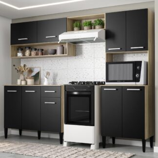 Armário de Cozinha Compacta Arizona Essence Carraro 2 Gavetas