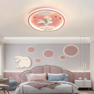 Lustre de Teto Infantil SSNAINIU Unicórnio LED Regulável