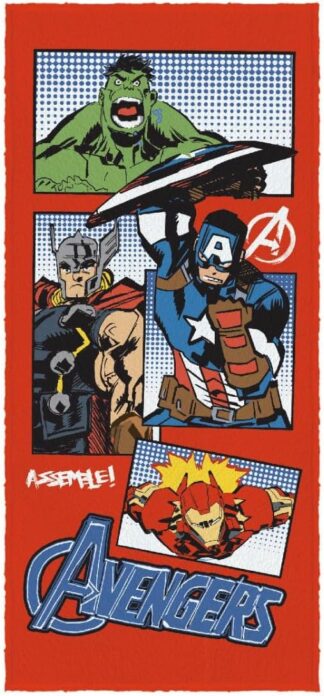 Toalha de Banho Lepper Avengers Felpuda 60 cm x 1,20 m