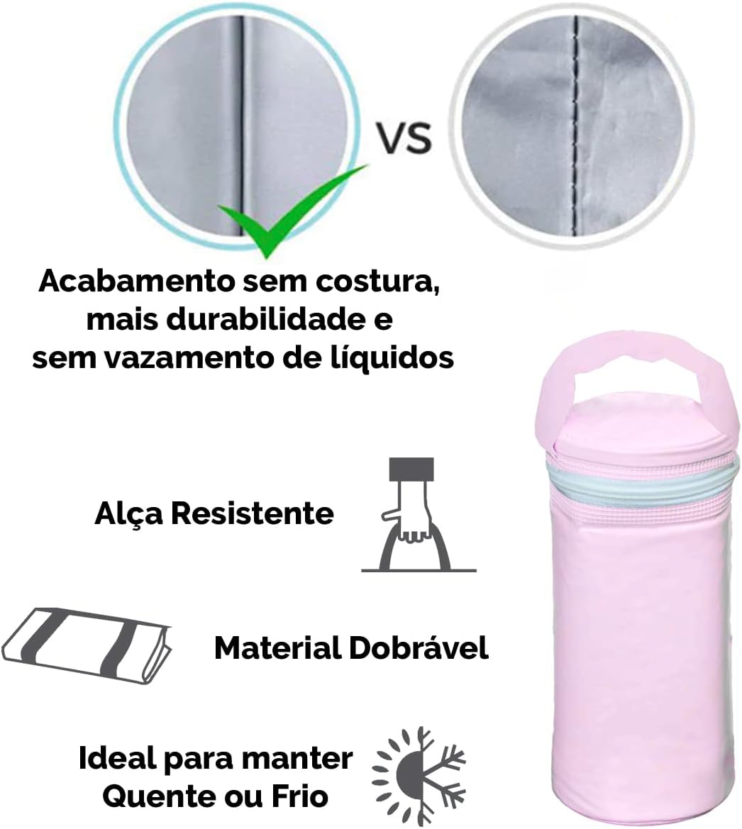 Porta Mamadeira Térmico Beniq Rosa Bebê Bolsa Térmica Bebê 6 Porta Mamadeira Térmico Beniq Rosa Bebê Bolsa Térmica Bebê - Imagem 6