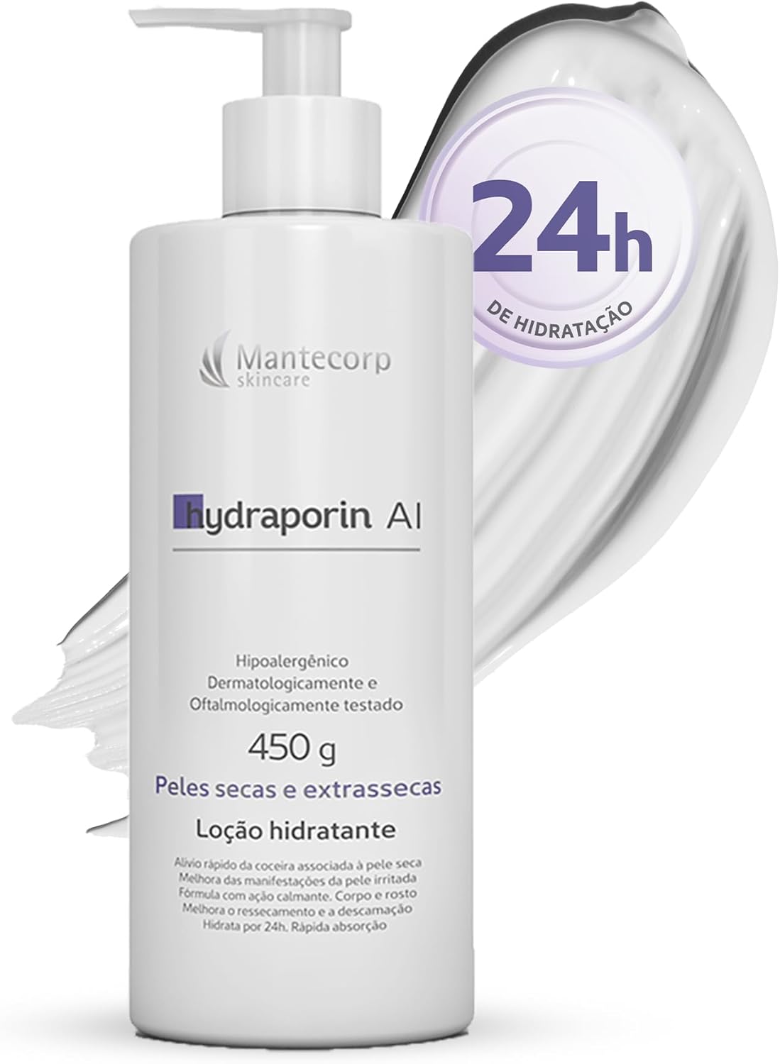 Hidratante Corporal Hydraporin Mantecorp 450ml para Pele Seca 1 Hidratante Corporal Hydraporin Mantecorp 450ml para Pele Seca