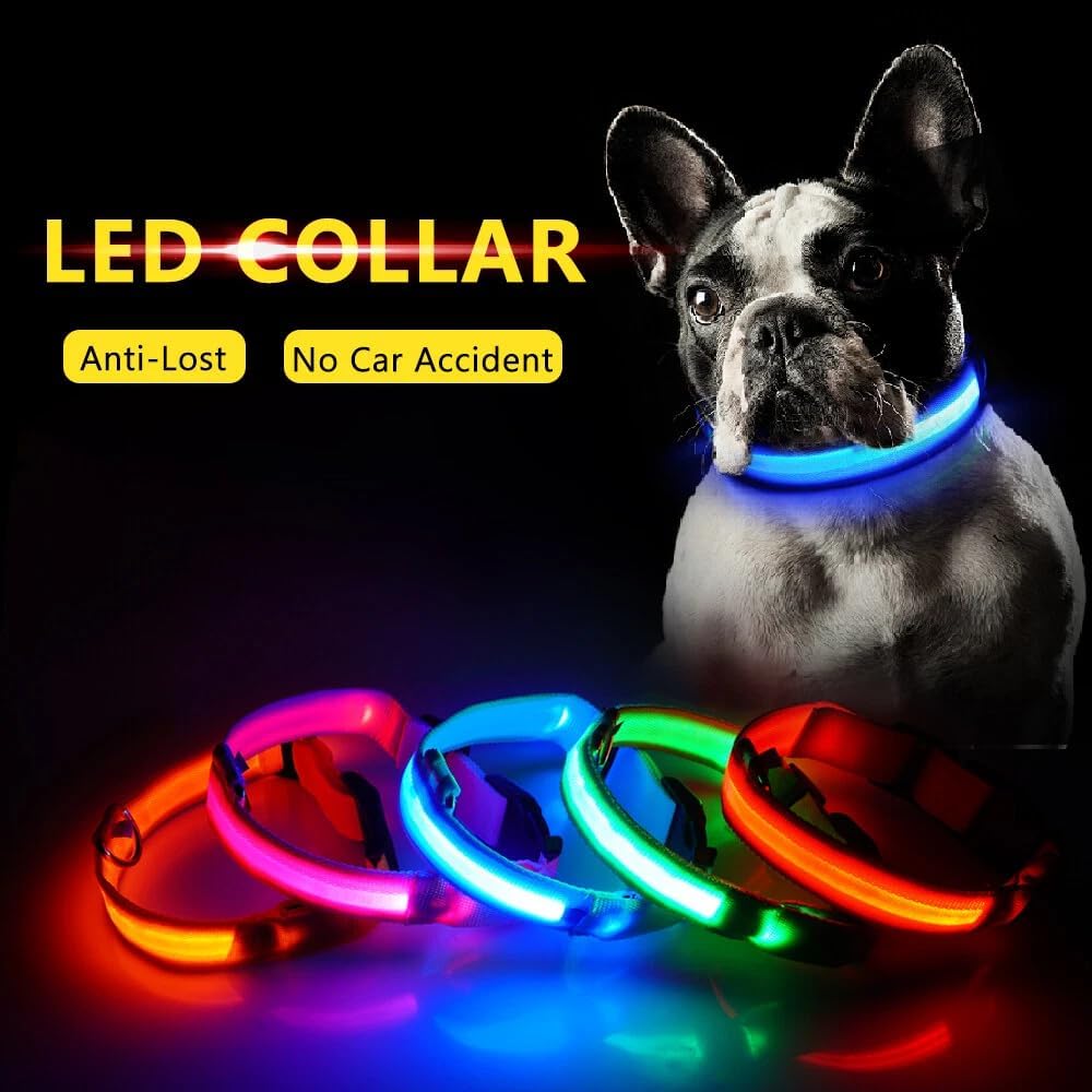 Coleira LED para Cães Recarregável Ajustável Azul Tamanho G 4 Coleira LED para Cães Recarregável Ajustável Azul Tamanho G - Imagem 4