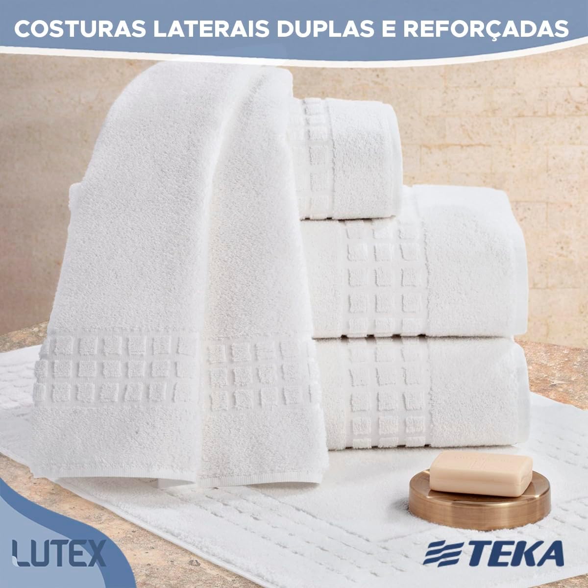 Toalha de Banho Gigante Teka Profiline Toronto Hotelaria 500g 6 Toalha de Banho Gigante Teka Profiline Toronto Hotelaria 500g - Imagem 6