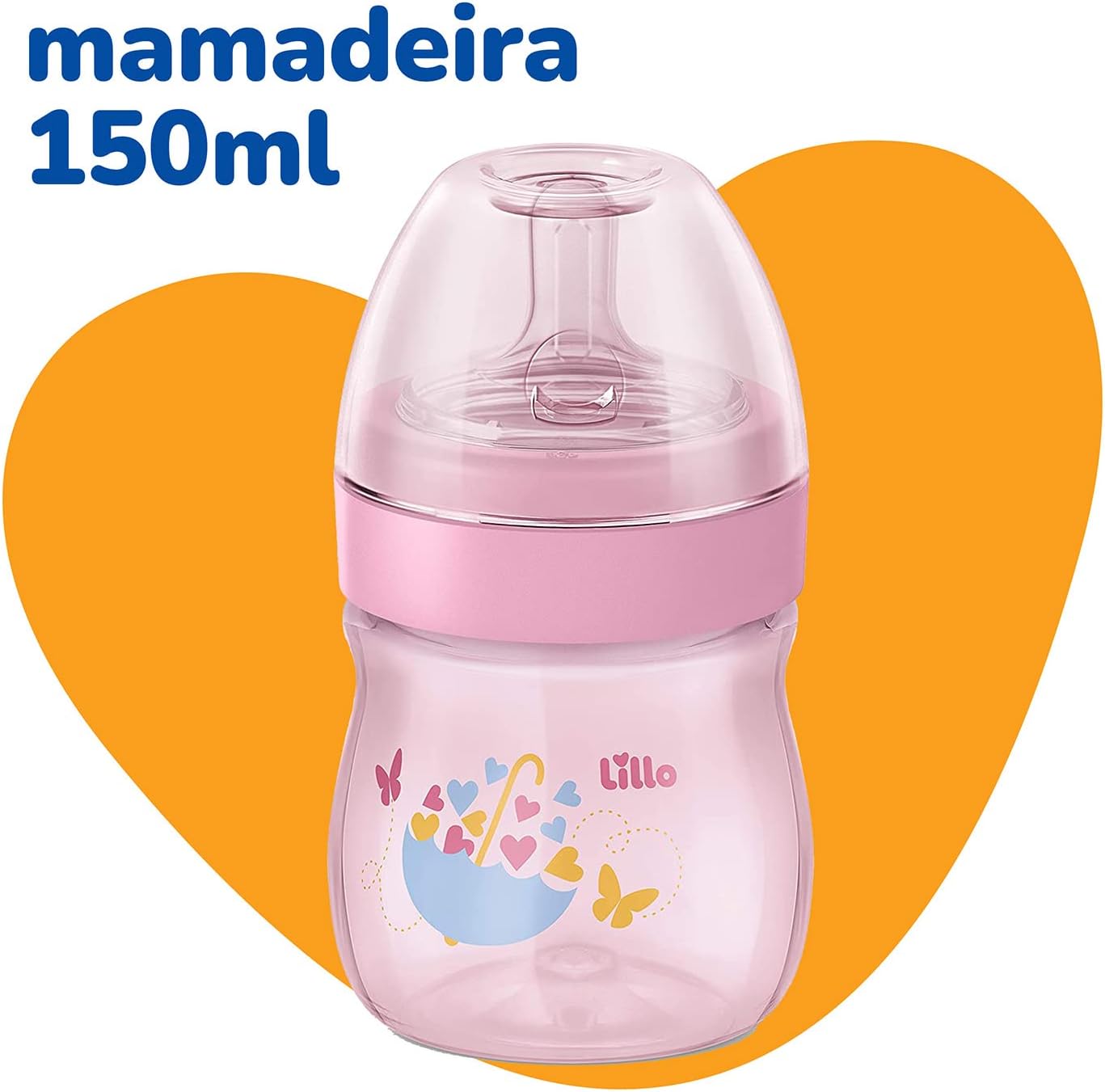 Kit Mamadeiras Evolution Lillo Primeiros Passos Rosa 3 Peças 5 Kit Mamadeiras Evolution Lillo Primeiros Passos Rosa 3 Peças - Imagem 5