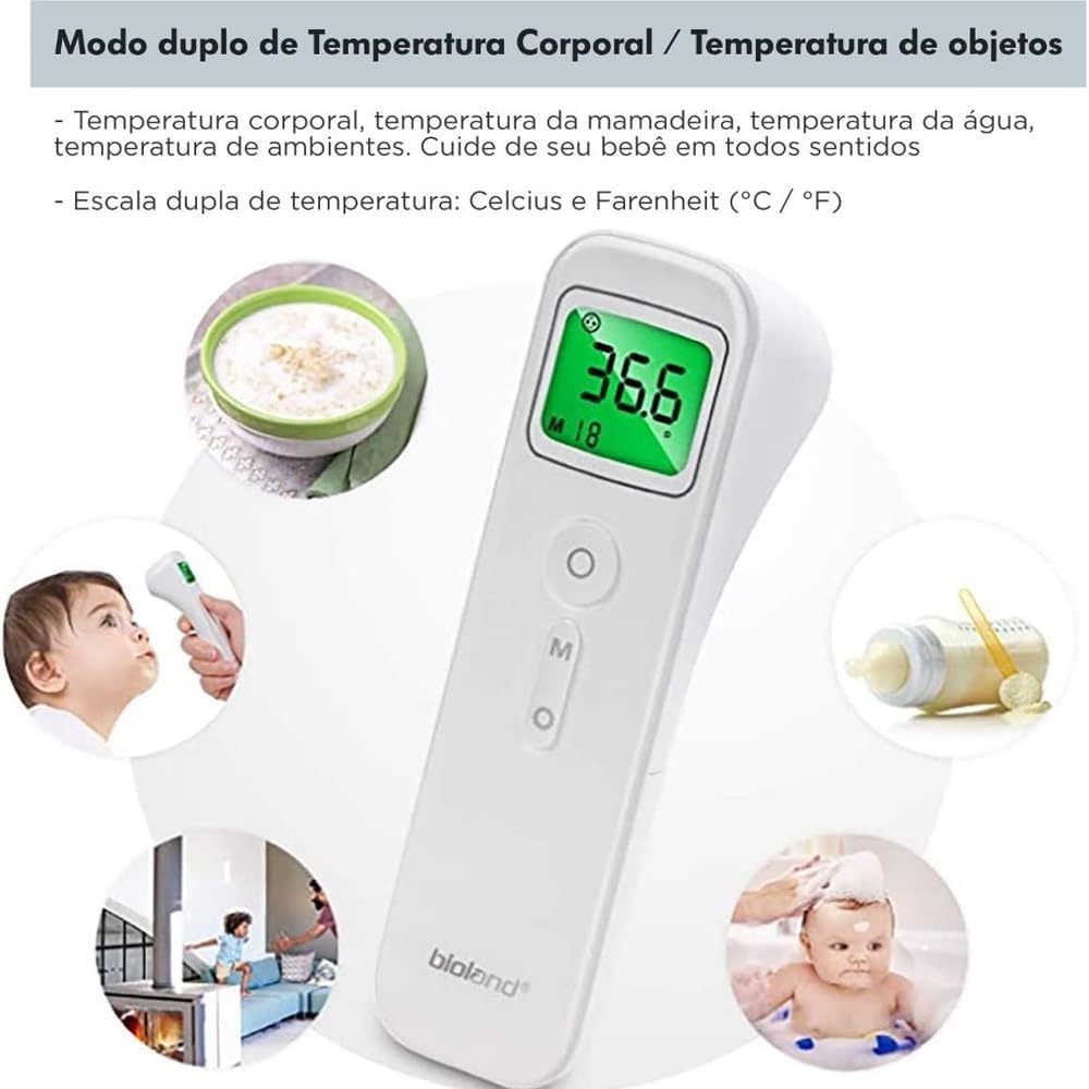 Termômetro Bioland Ouvido e Testa Infravermelho Medição Rápida 7 Termômetro Bioland Ouvido e Testa Infravermelho Medição Rápida - Imagem 7