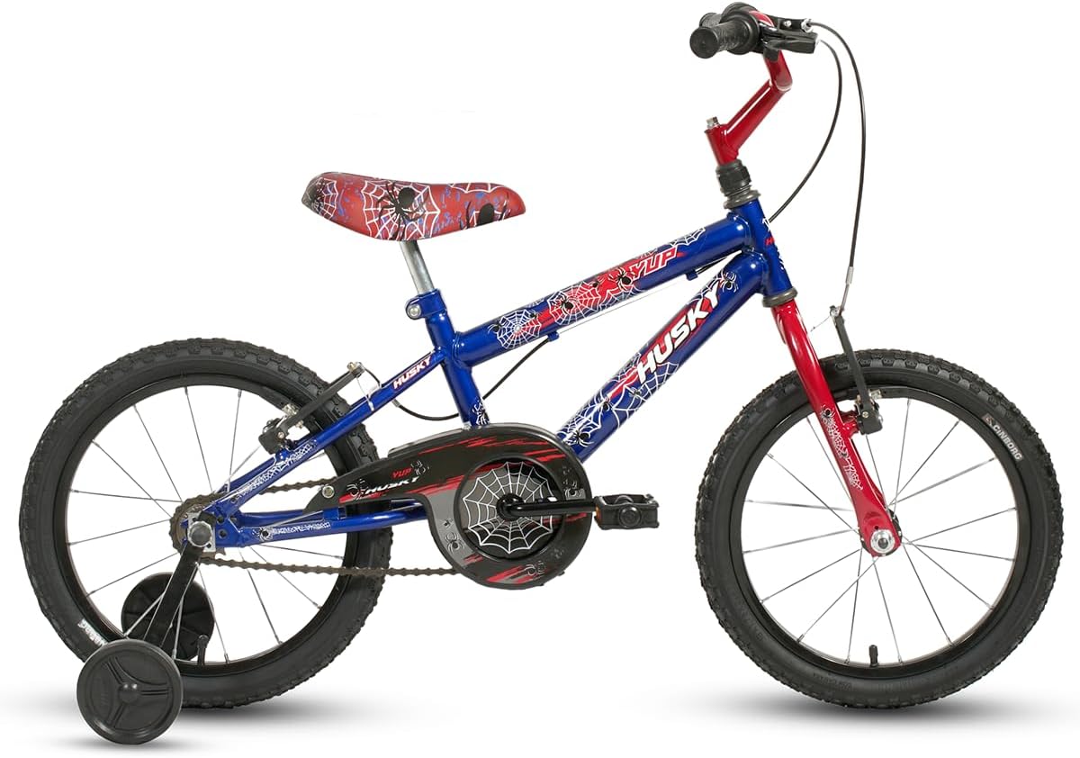 Bicicleta Infantil Husky Aro 16 Aranha Masculina com Rodinhas 2 Bicicleta Infantil Husky Aro 16 Aranha Masculina com Rodinhas - Imagem 2