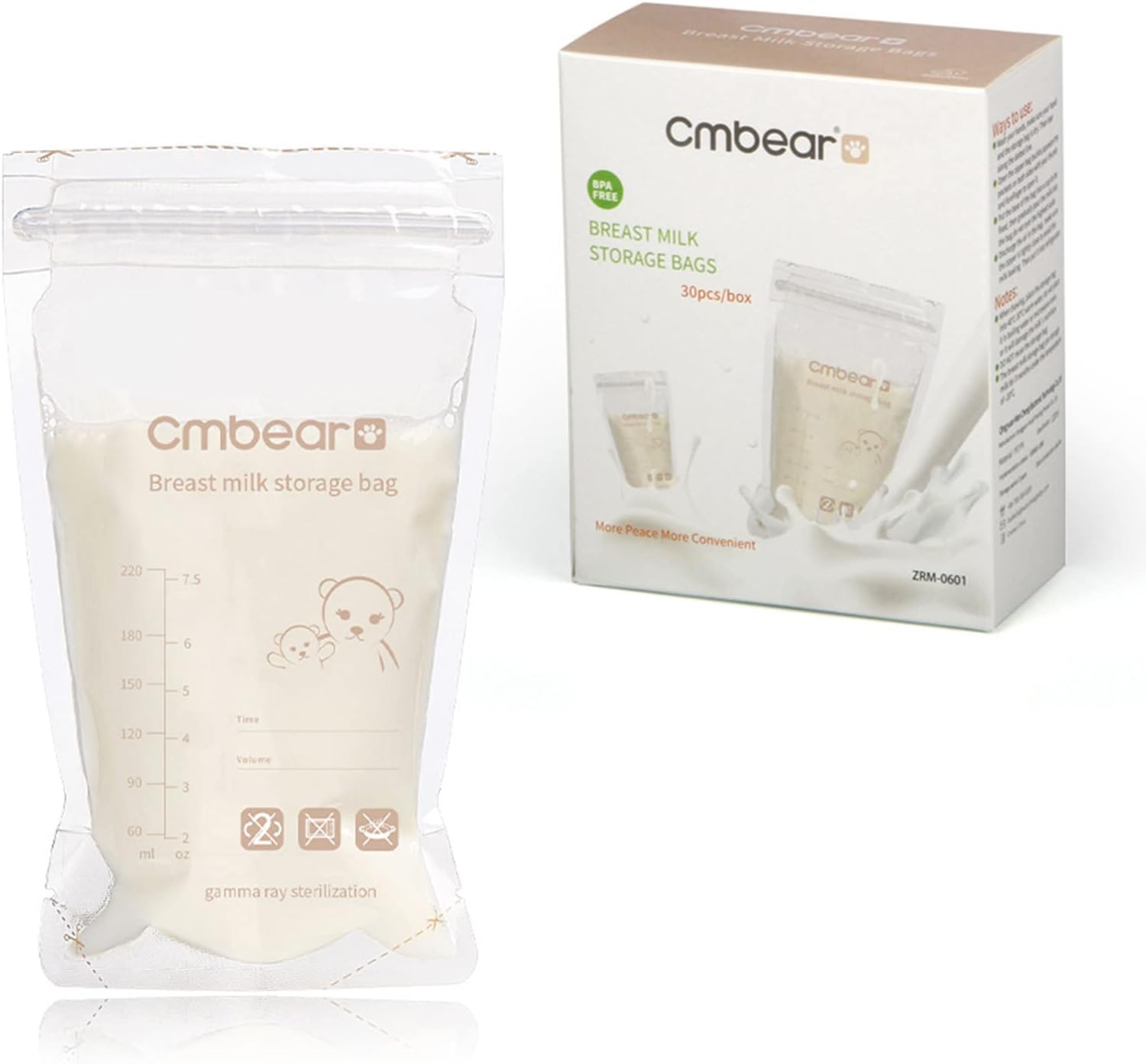 Saco de Armazenamento de Leite Materno 220ml 30 Unidades 1 Saco de Armazenamento de Leite Materno 220ml 30 Unidades