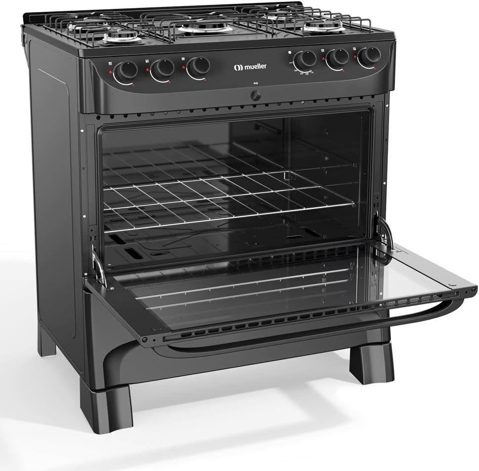 Fogão Mueller 5 Bocas Preto Fosco com Forno 81 Litros Bivolt 7 Fogão Mueller 5 Bocas Preto Fosco com Forno 81 Litros Bivolt - Imagem 7