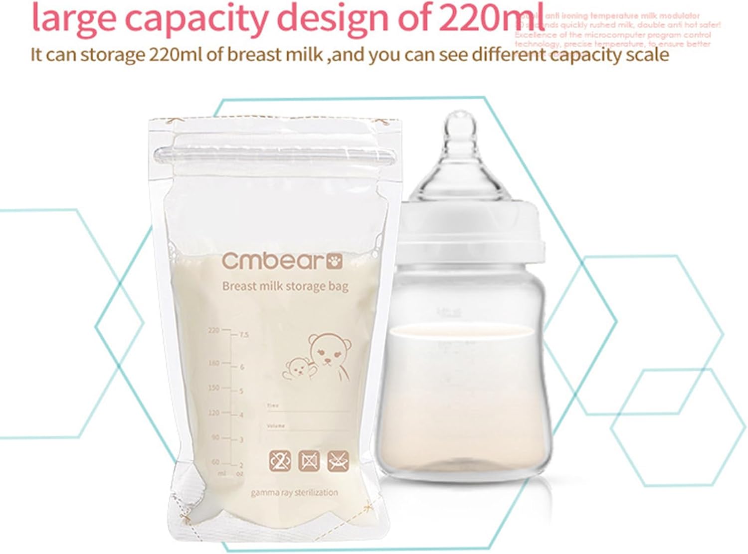 Saco de Armazenamento de Leite Materno 220ml 30 Unidades 2 Saco de Armazenamento de Leite Materno 220ml 30 Unidades - Imagem 2