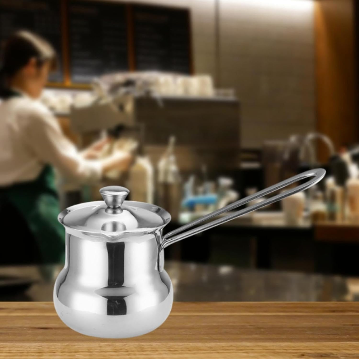 Cafeteira Turca KLKCMS Aço Inox 540ml para Café e Manteiga 3 Cafeteira Turca KLKCMS Aço Inox 540ml para Café e Manteiga - Imagem 3