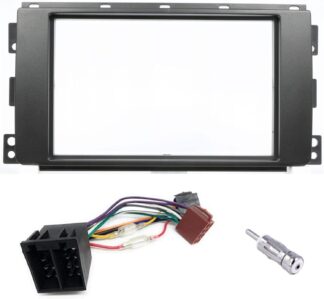 Kit Instalação Rádio Sound Way Smart ForTwo Moldura Duplo DIN
